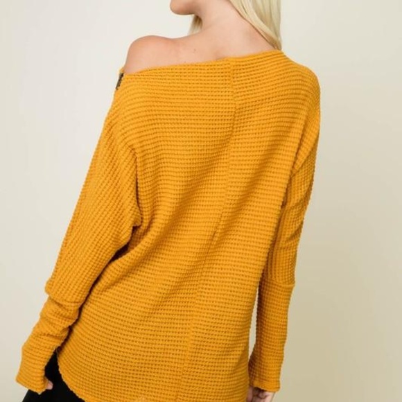 Dark Orange Oversized Zipper Top Cute and SASSY - Picture 5 of 6